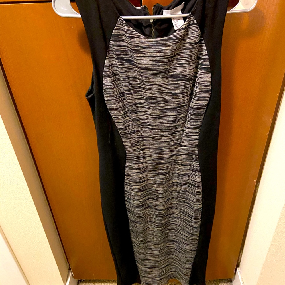 H&M Black and Grey bodycon dress